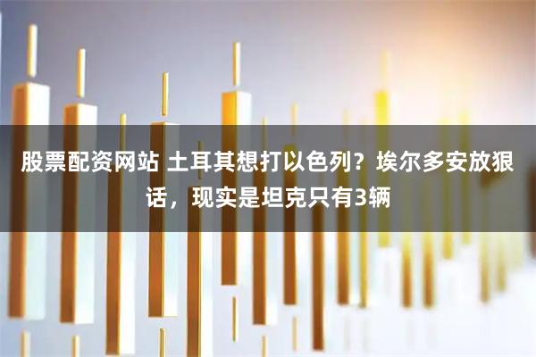 股票配资网站 土耳其想打以色列？埃尔多安放狠话，现实是坦克只有3辆